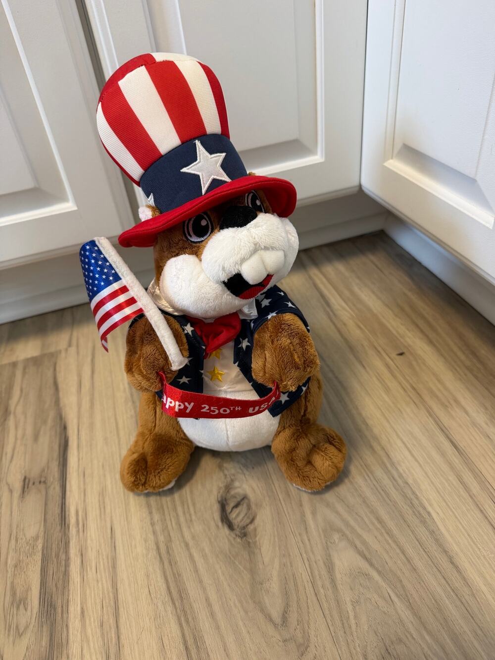 Buc-ee's 2026 America 250th Anniversary Uncle Sam Plush Beaver 4th of July